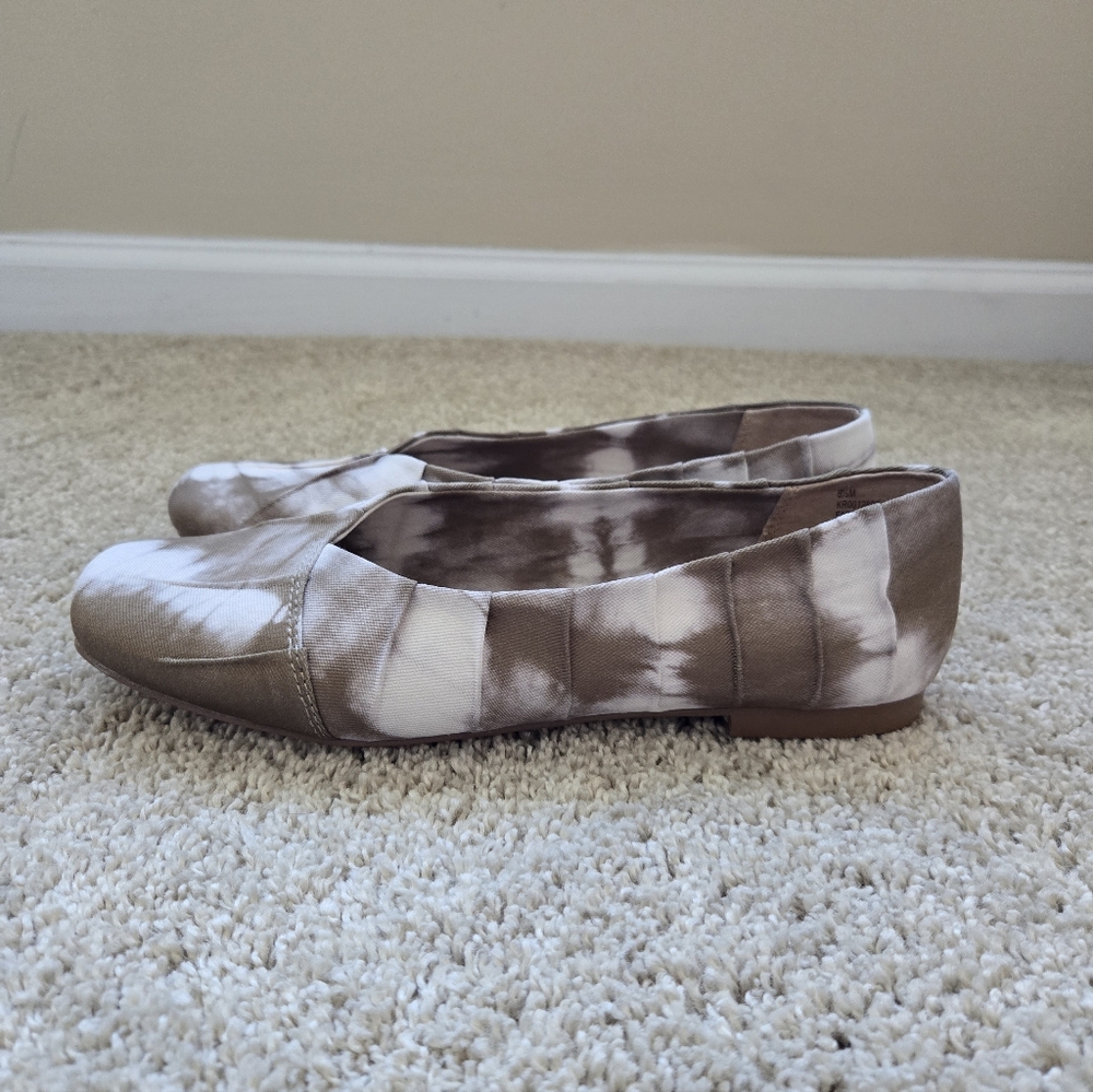 Korks Fabric Slip On Flats Womens 8.5M Green Lightweight